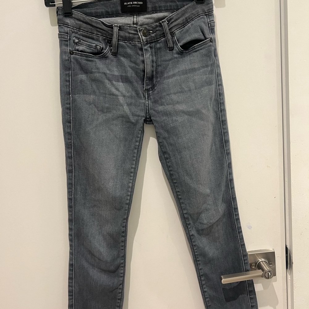 Black Orchid Gray Skinny Jeans